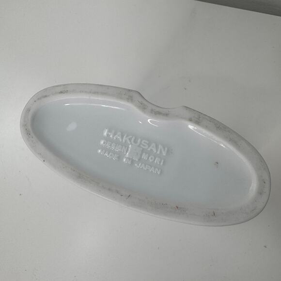 Hakusan Japan Pottery Vase White Ceramic MCM Modern Minimalist RARE - Picture 5 of 5